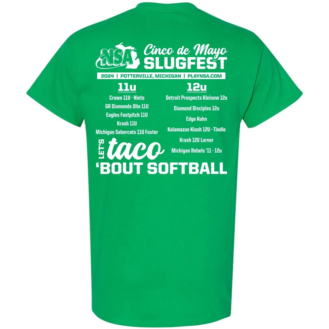 2024 NSA Cinco de Mayo Slugfest Fastpitch Tournament T-Shirt