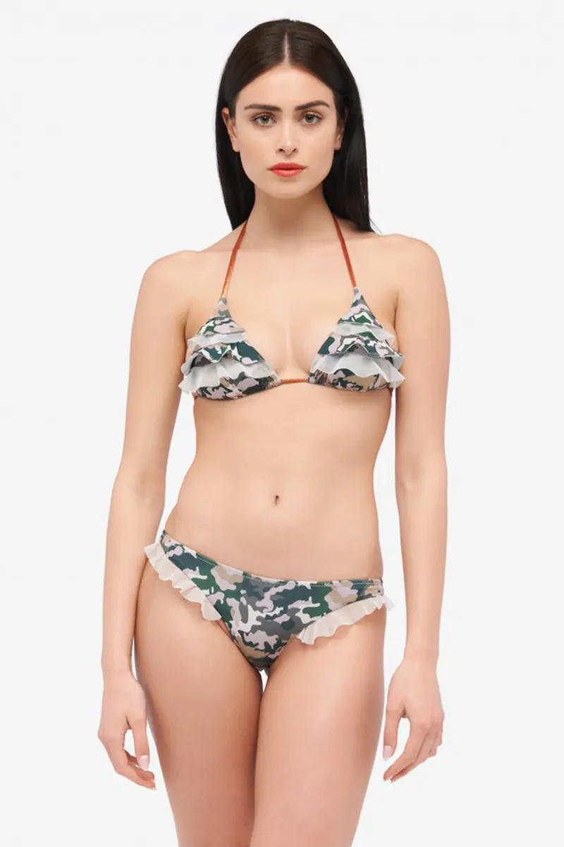 2BEkini | Bikini Triangolo + Brasiliana Camougold