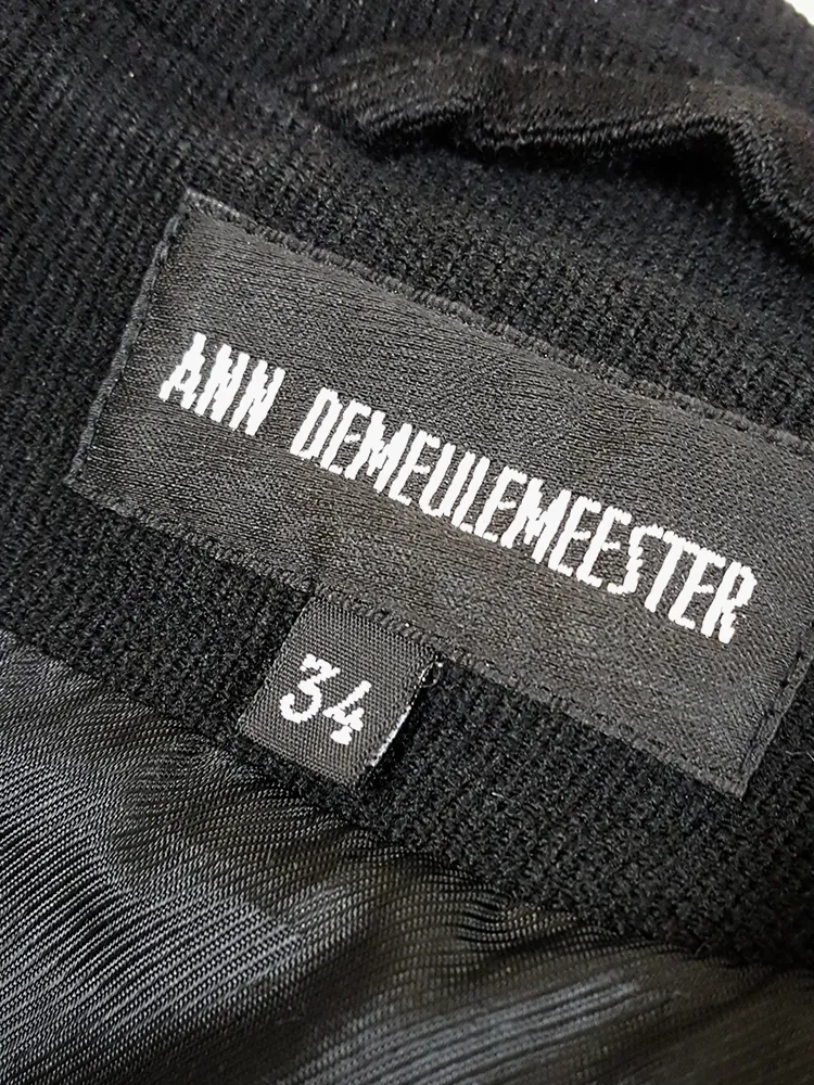 Ann Demeulemeester black double breasted winter coat