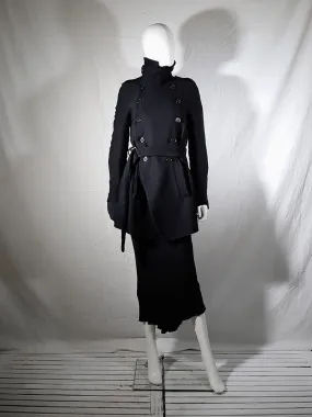 Ann Demeulemeester black double breasted winter coat