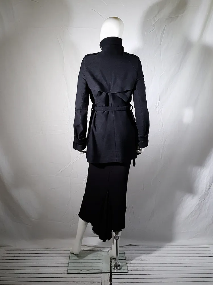 Ann Demeulemeester black double breasted winter coat