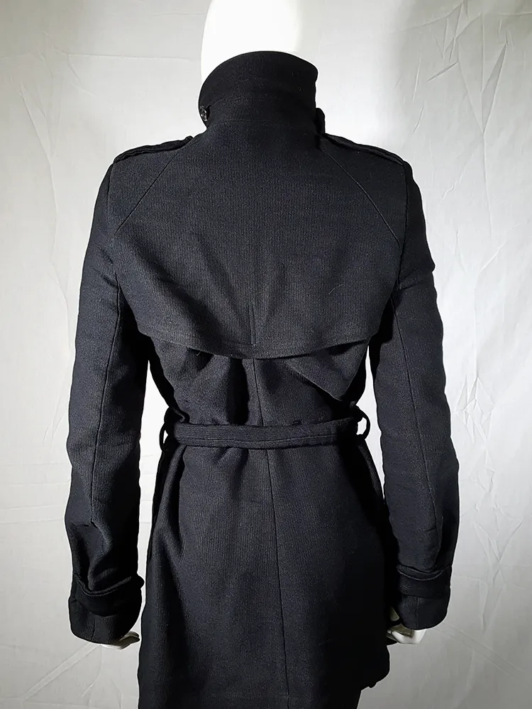 Ann Demeulemeester black double breasted winter coat