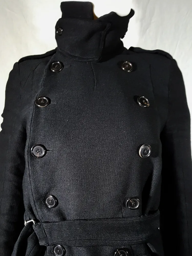 Ann Demeulemeester black double breasted winter coat