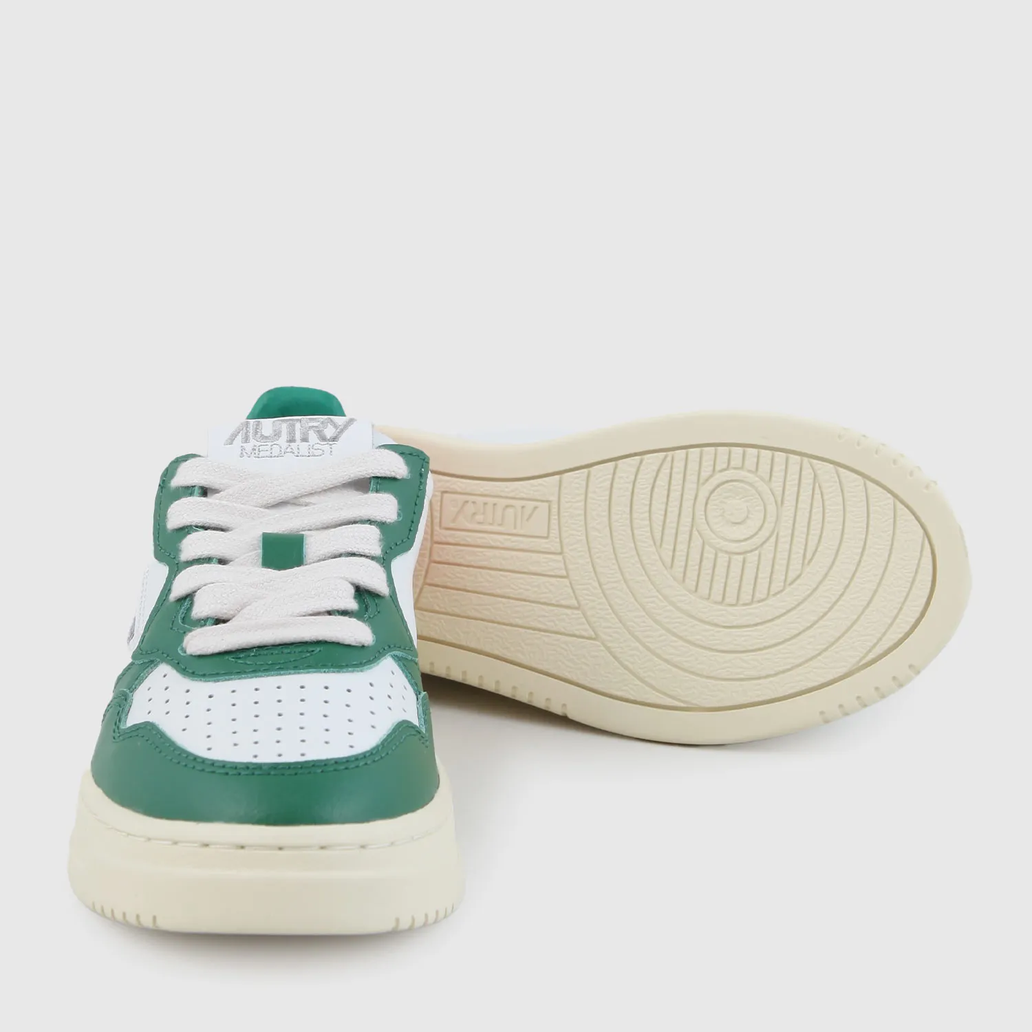 Autry White, Orange And Green Low Sneaker