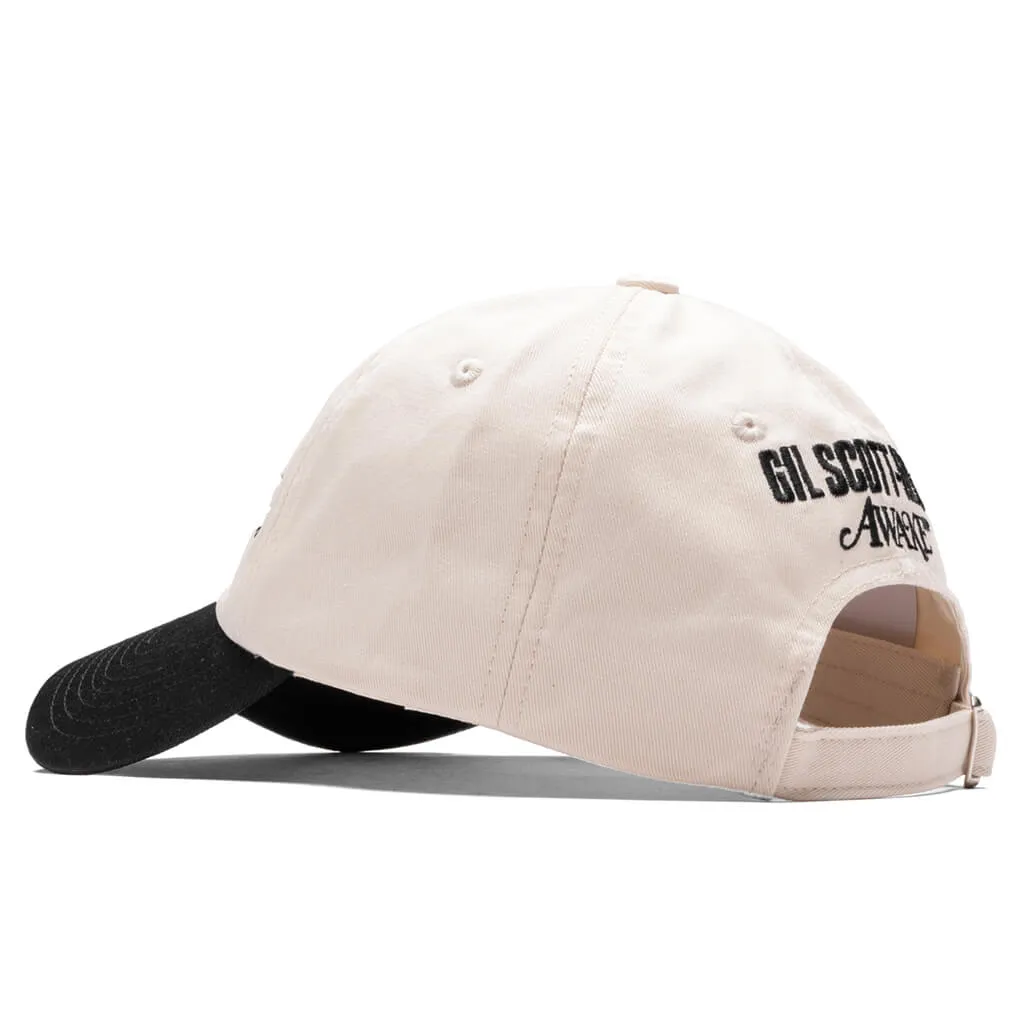 Awake NY x Gil Scott Heron 6 Panel Hat - Ivory/Black