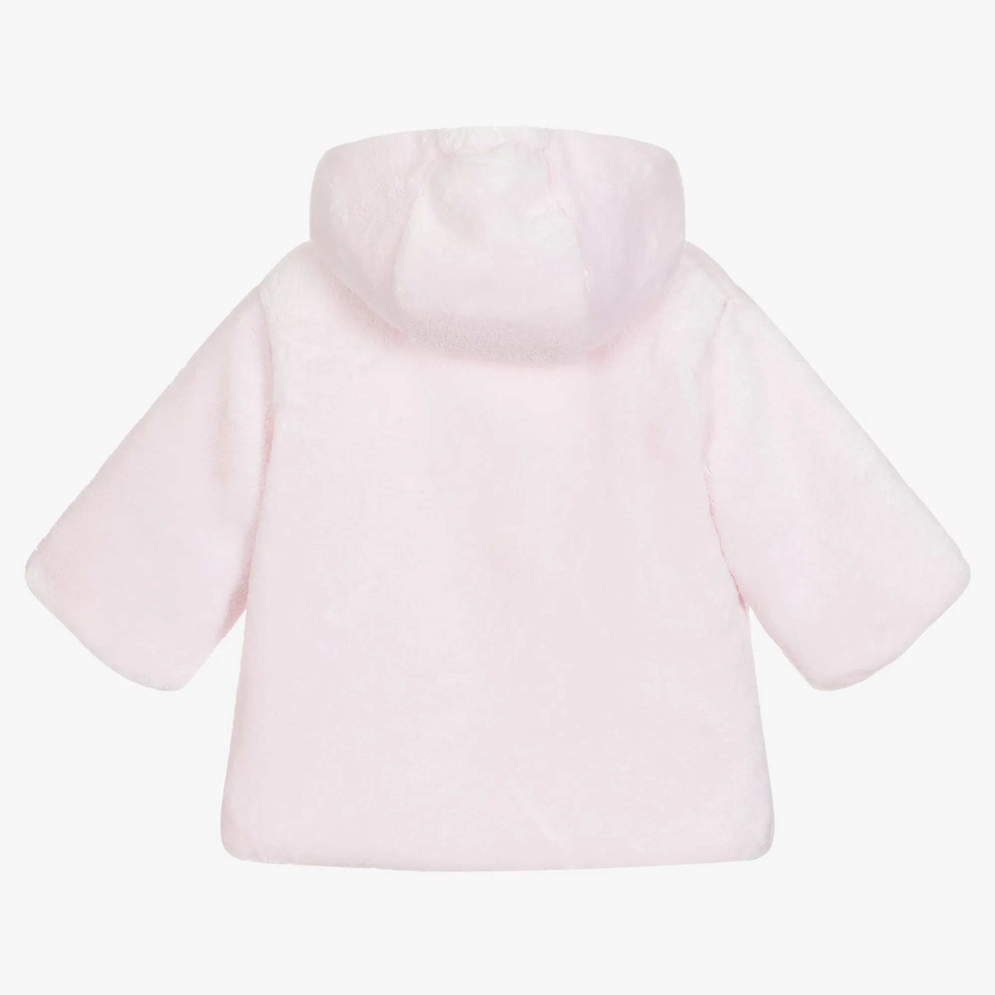 Baby Girls Pink Plush Bunny Coat