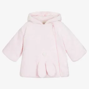 Baby Girls Pink Plush Bunny Coat