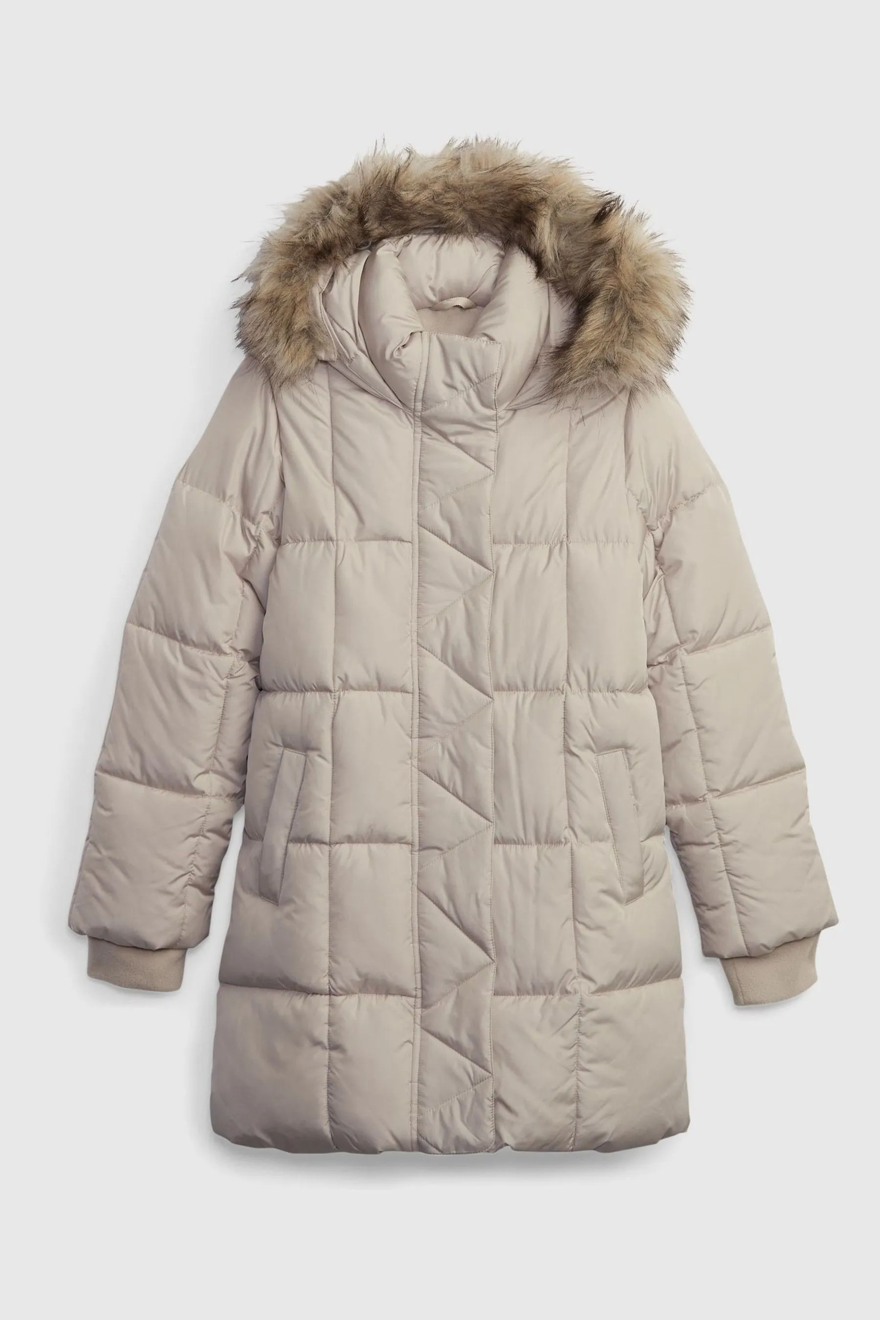 Beige Heavy Weight Parka Coat (4-13yrs)