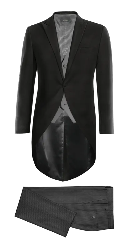 Black morning coat with grey waistcoat