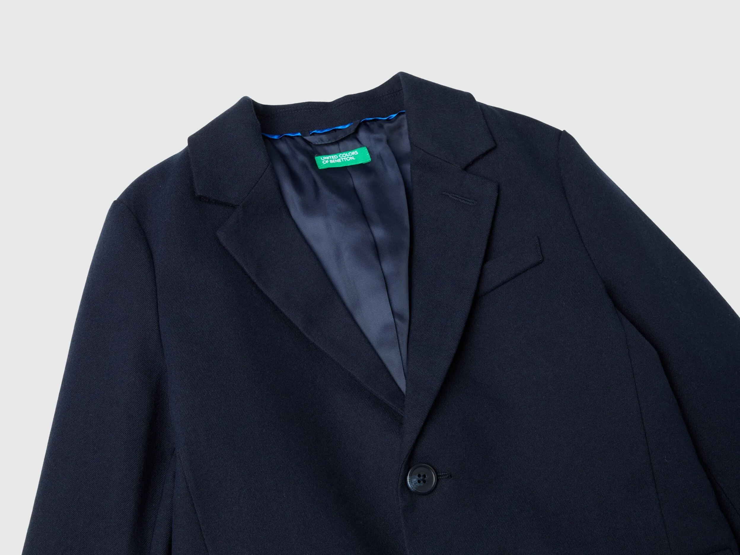 Blazer in flannel - Dark Blue | Benetton