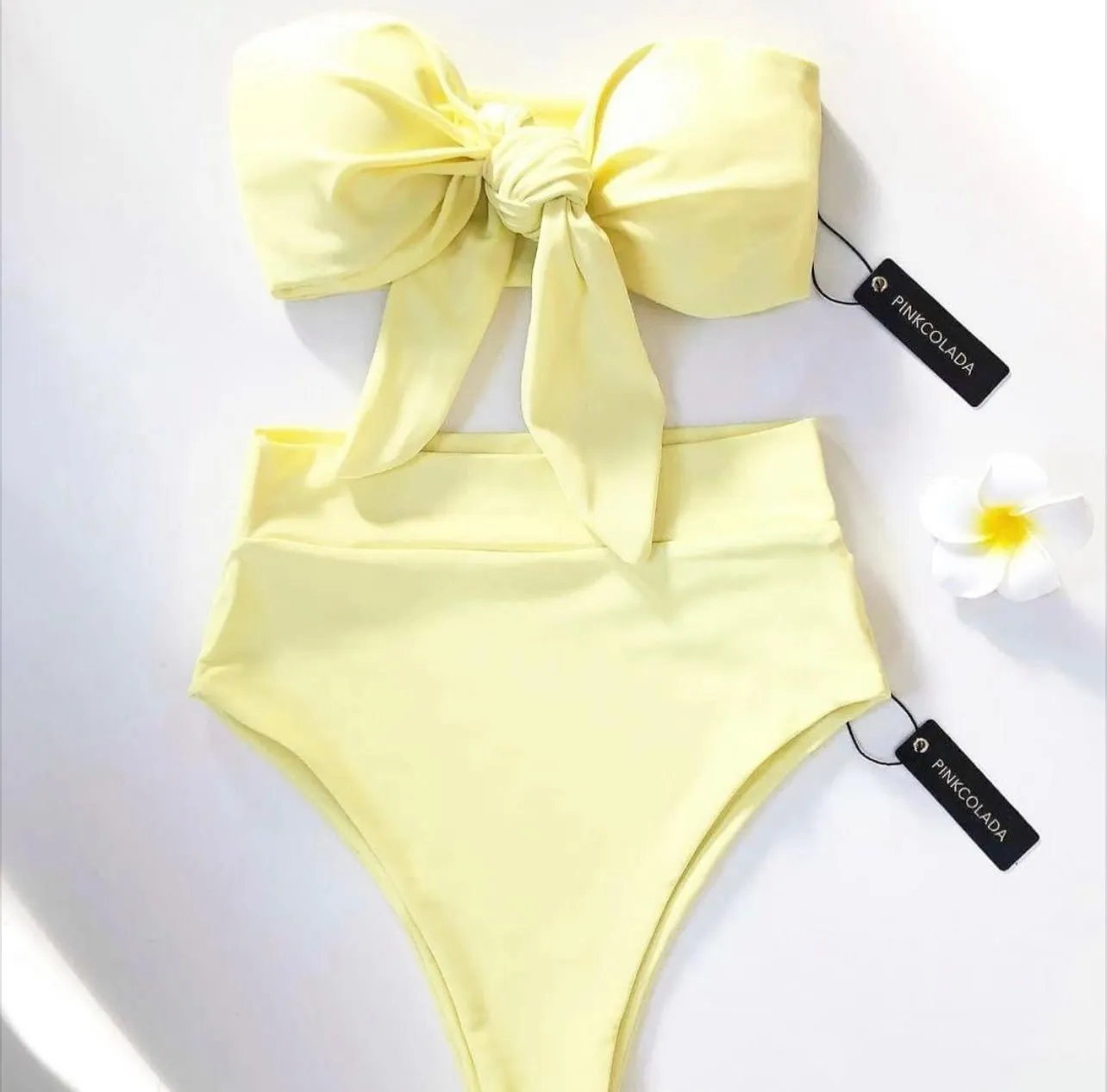 BONITA BIKINI TOP IN BANANA YELLOW