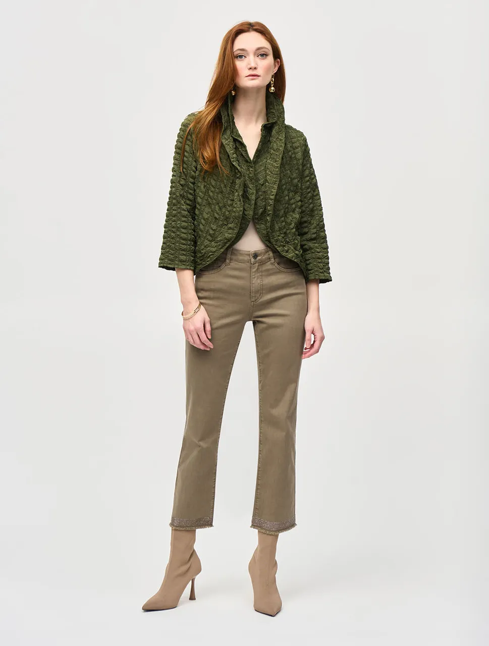 Bubble Woven Cropped Jacket | Joseph Ribkoff