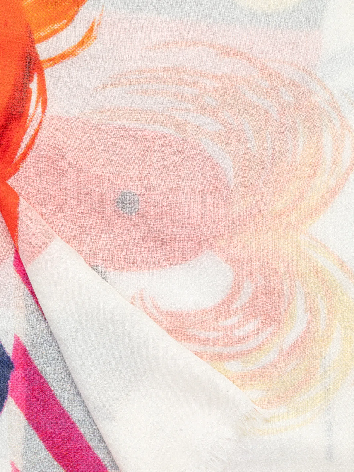 Cashmere Silk Scarf with Rooster Print