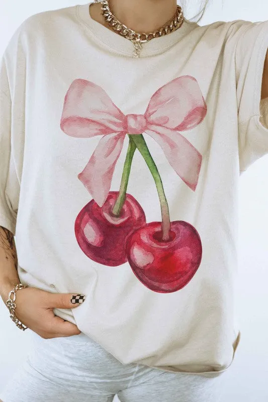 CHERRY BOW COQUETTE GRAPHIC TEE