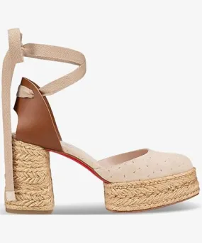 Christian Louboutin Womens Leche Brigissima suede heeled sandals