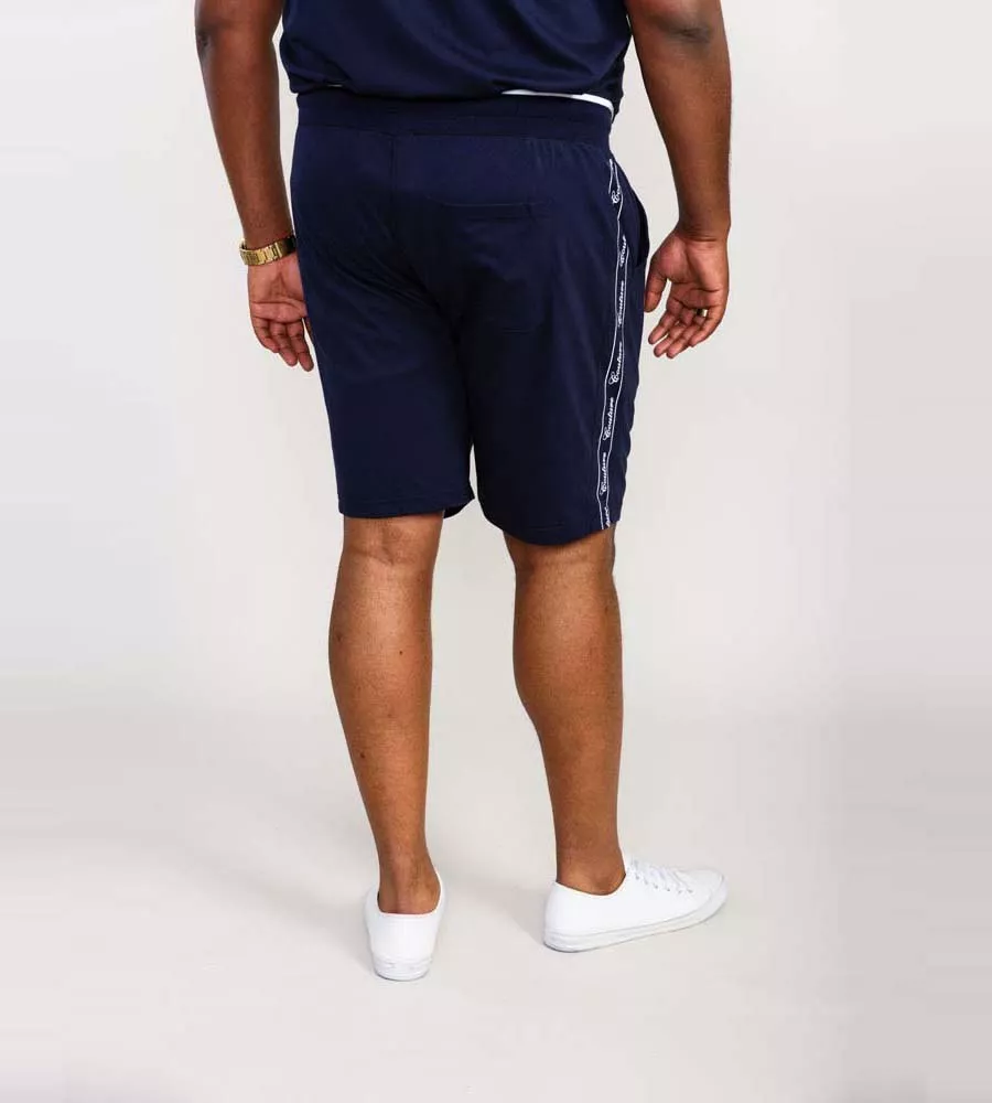 D555 Big Mens Couture Shorts With Elasticated Waistband and Branded Side Panels (BRANTHAM)