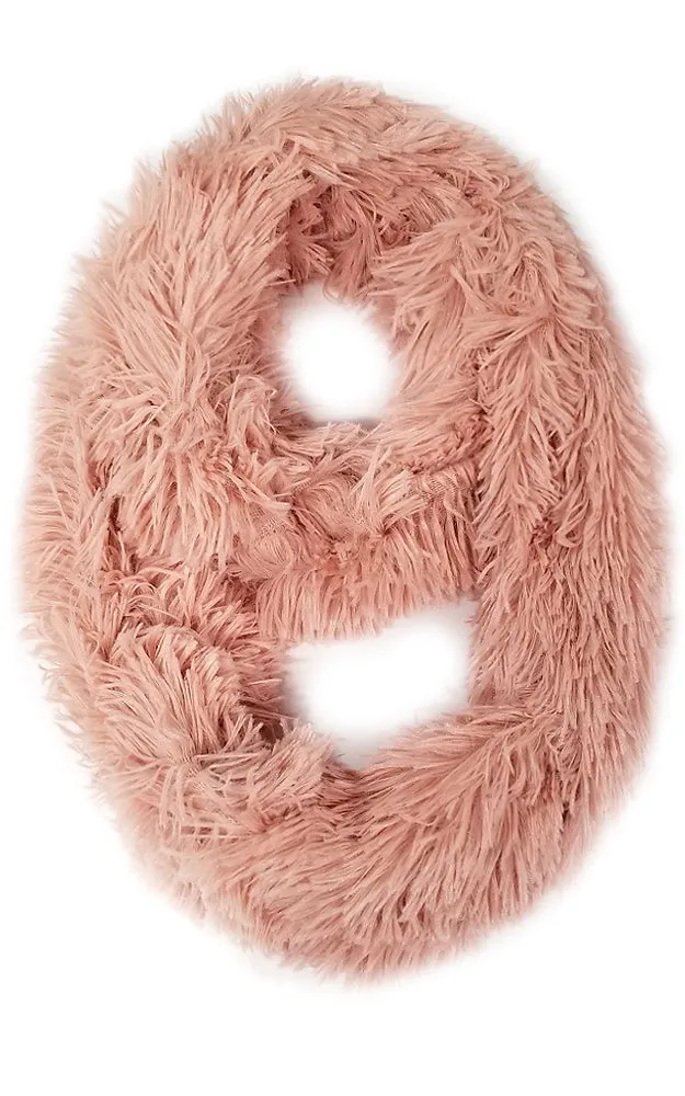 DB701 Solid Faux Fur Infinity Scarf