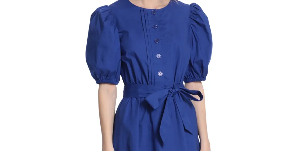 Donna Morgan Women's Puff Sleeve Shirtdress Blue Size 2