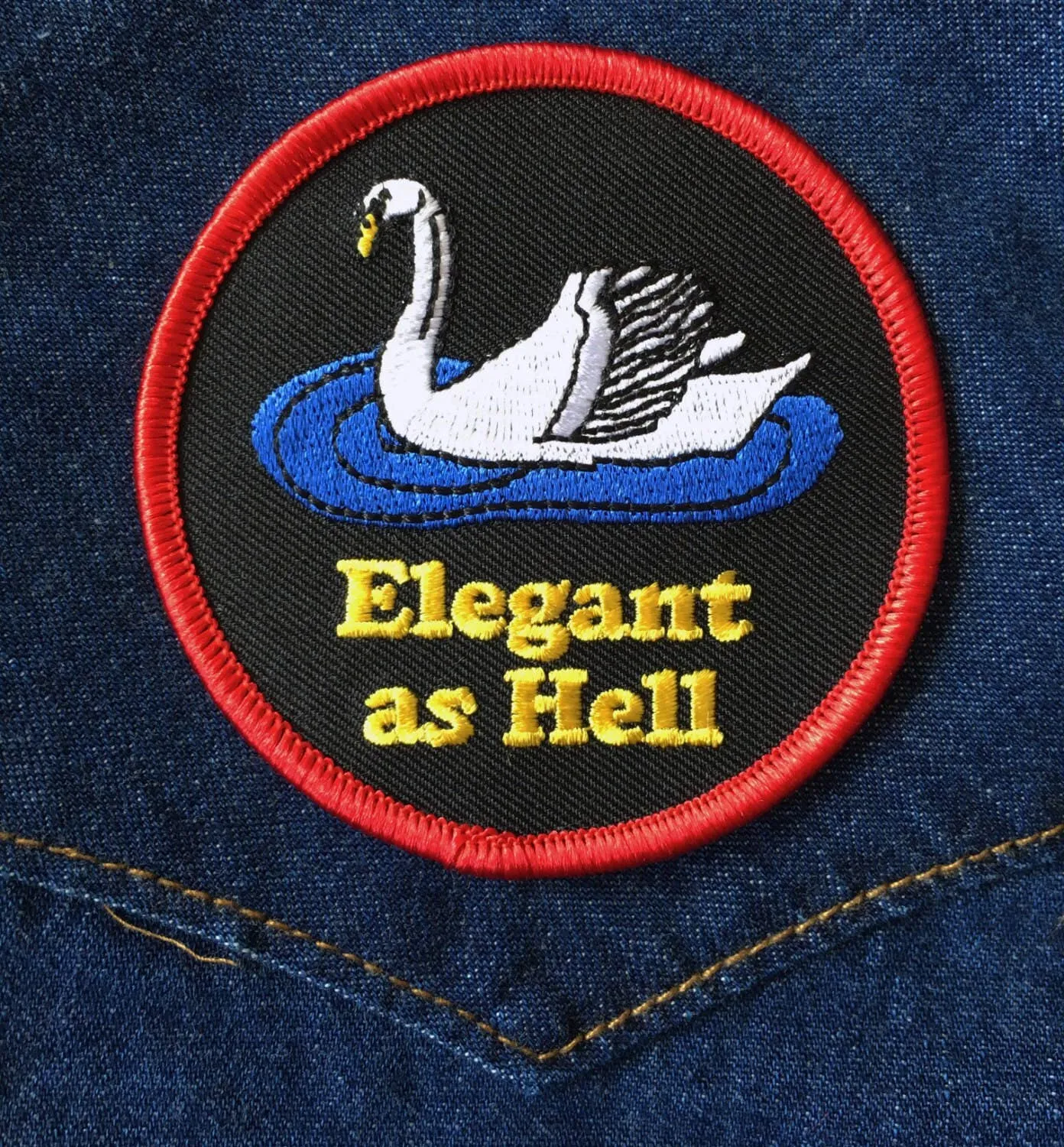 Elegant As Hell- Iron On Patch