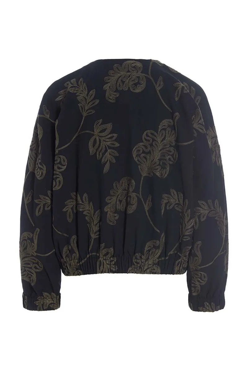 Embroidered leaf jacket