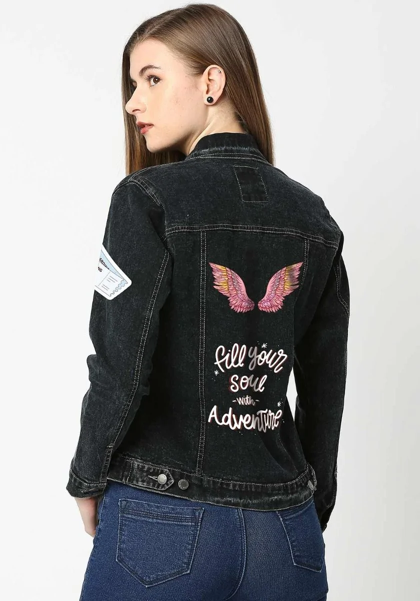 Fill Your Soul Women Denim Jacket