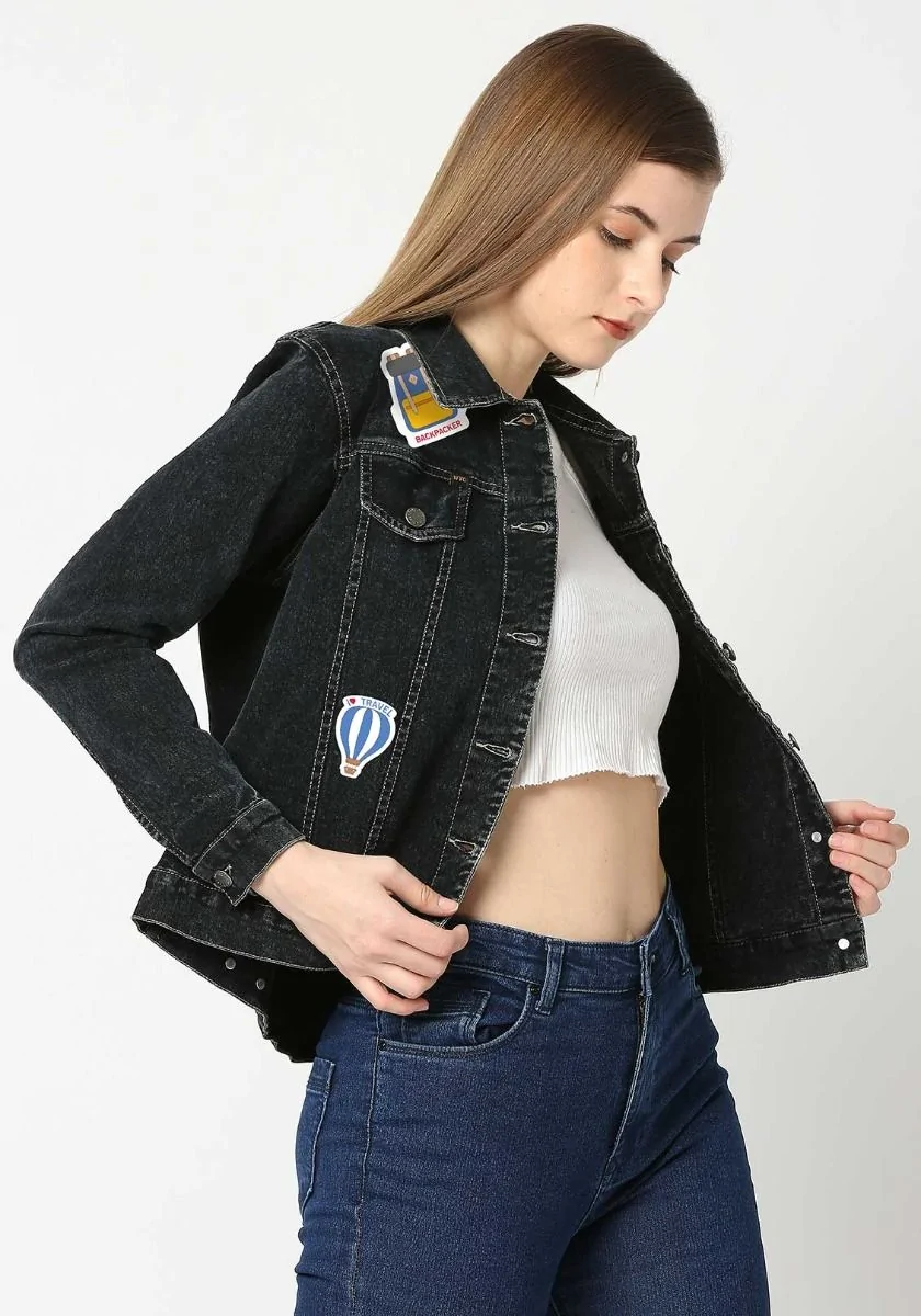 Fill Your Soul Women Denim Jacket