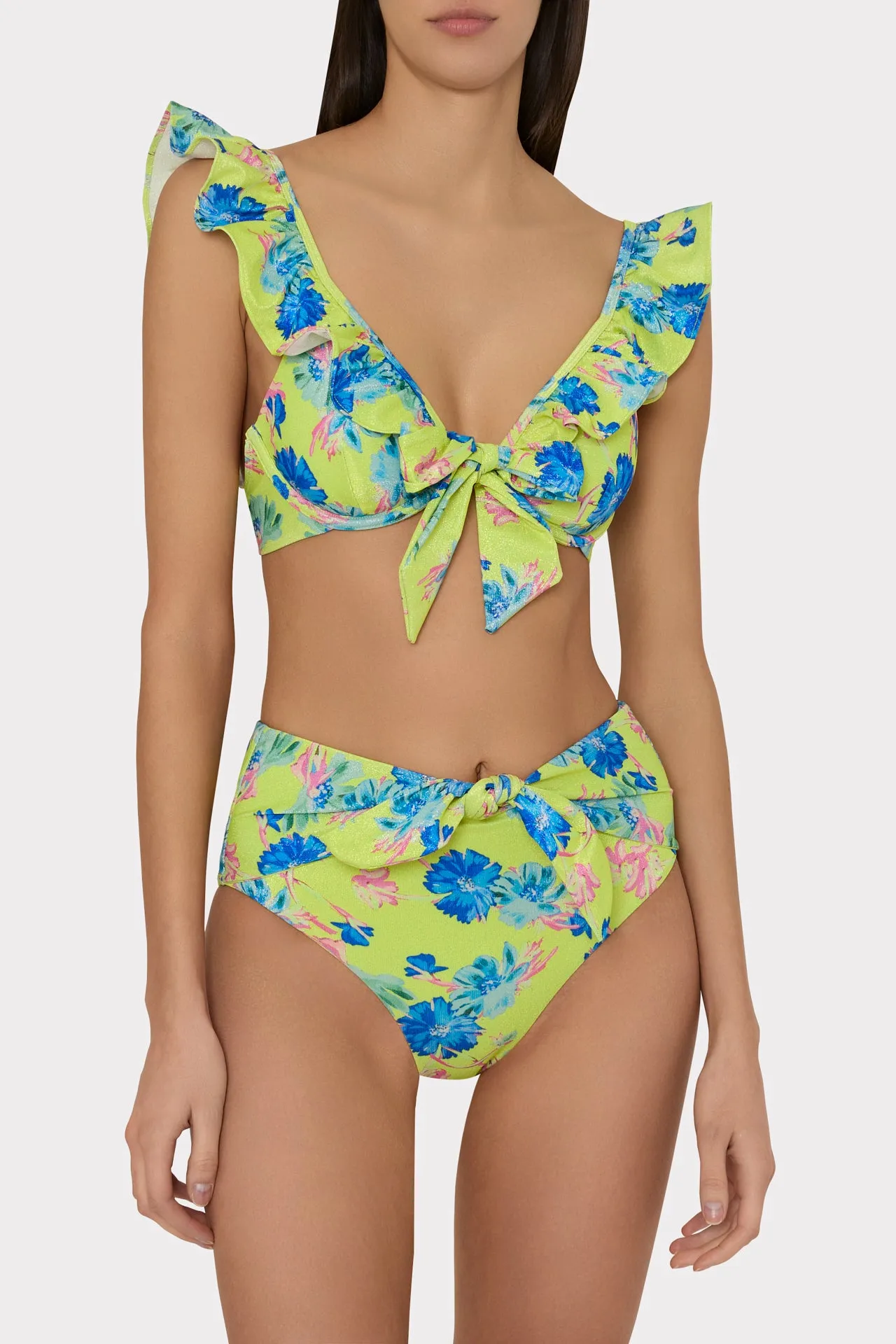 Floating Cosmos Front Tie Bikini Bottom