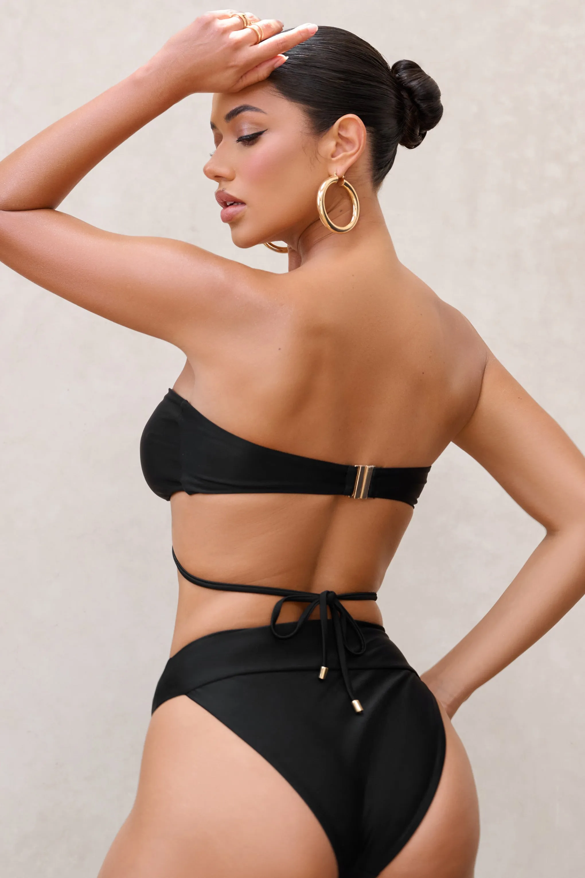 Freyr | Black Bandeau Bikini Top