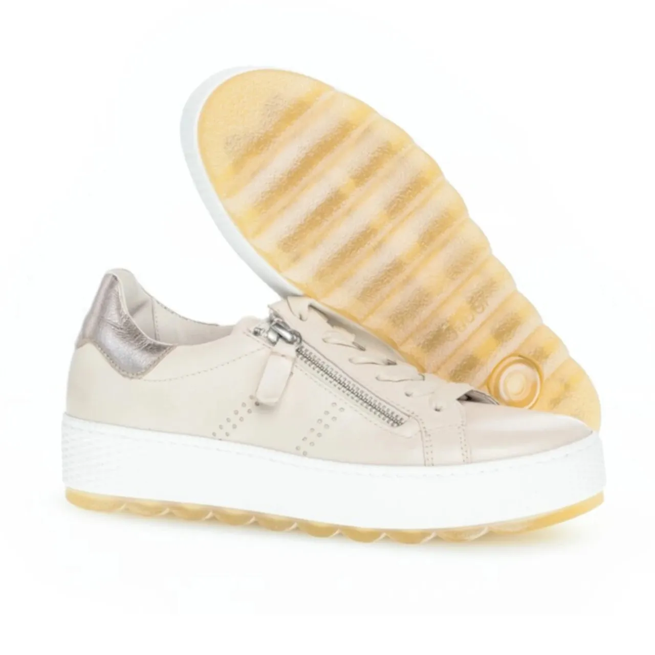 Gabor 46.058.53 Ivory Platform Sneaker