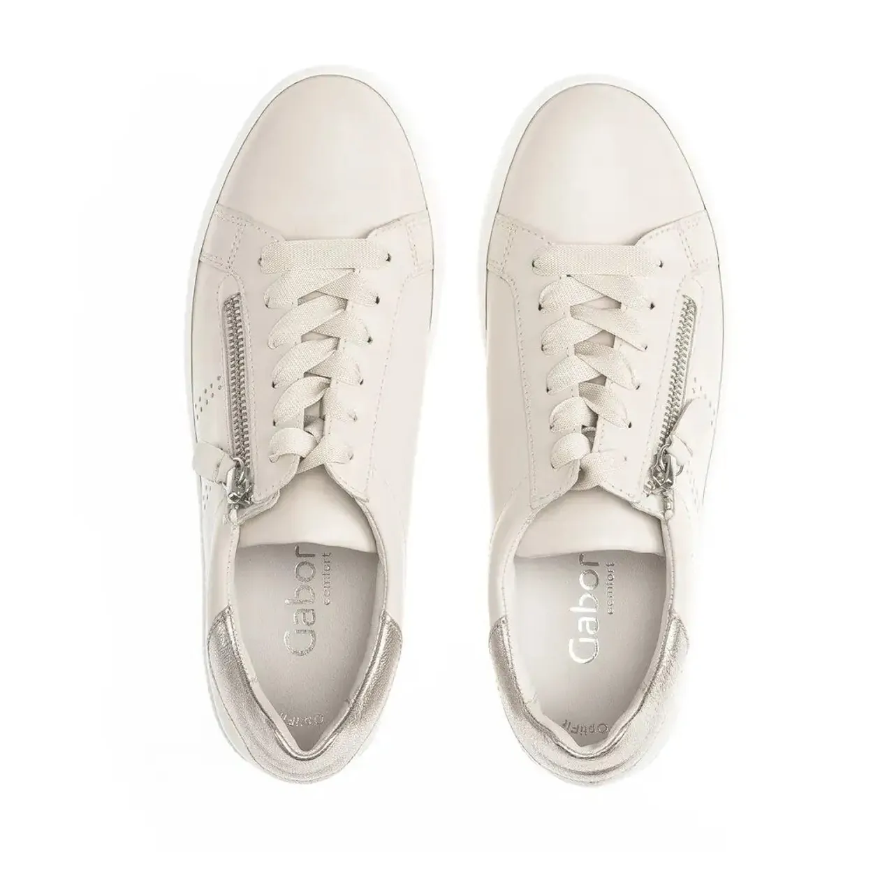 Gabor 46.058.53 Ivory Platform Sneaker