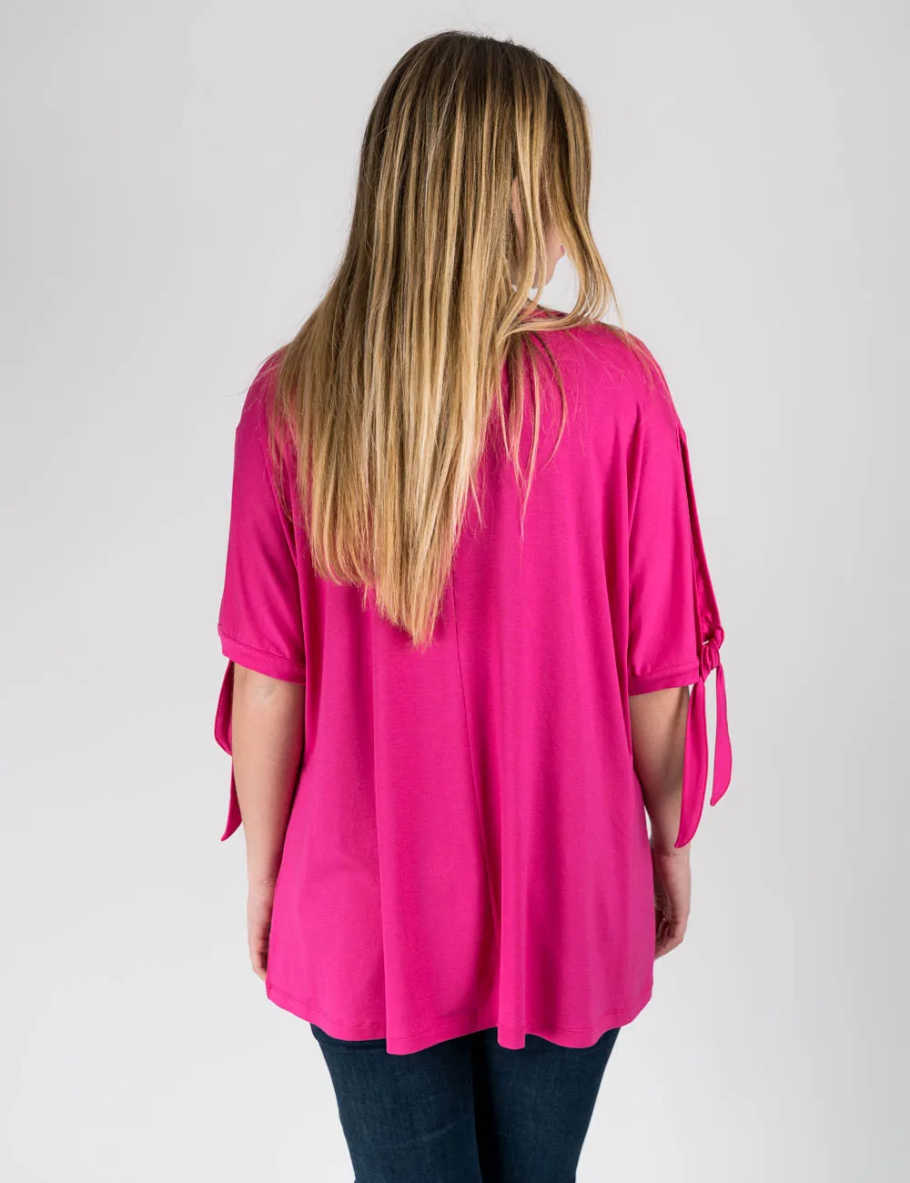 Gigliorosso - T-shirt scollo a V fucsia