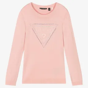 Girls Pink Logo Sweater