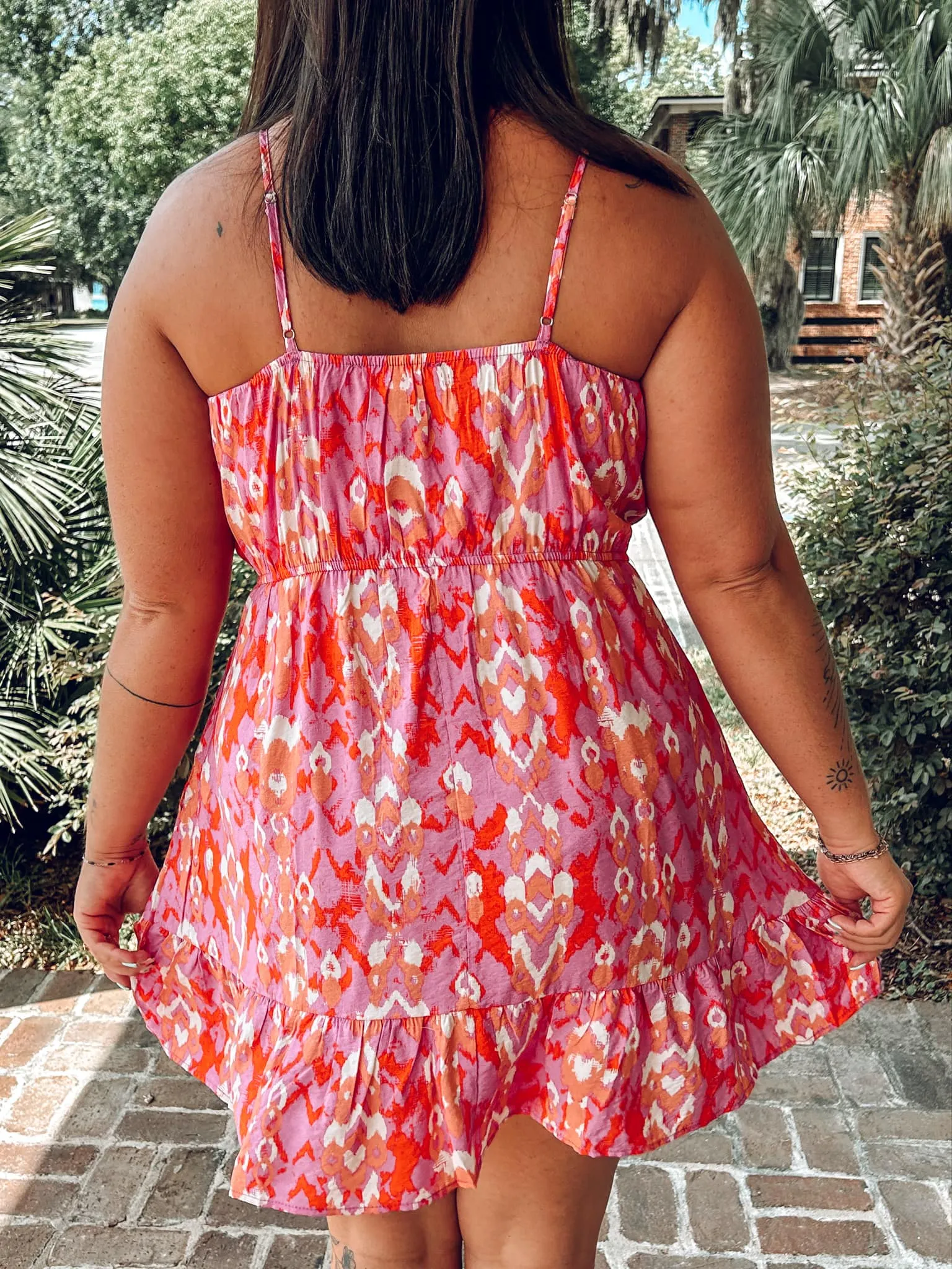 Haute Summer Printed Dress | Pink