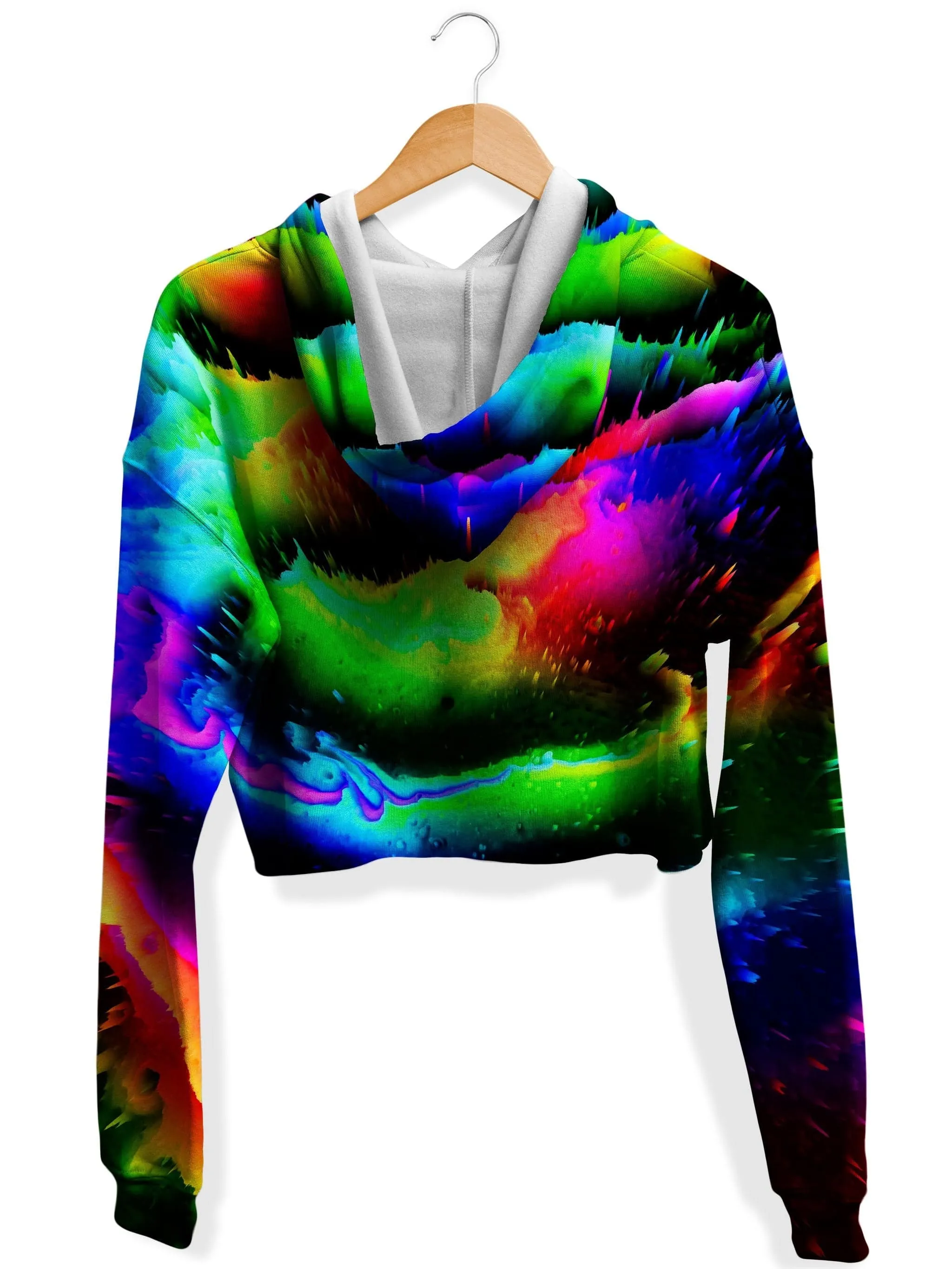 Intergalactic Rush Fleece Crop Hoodie