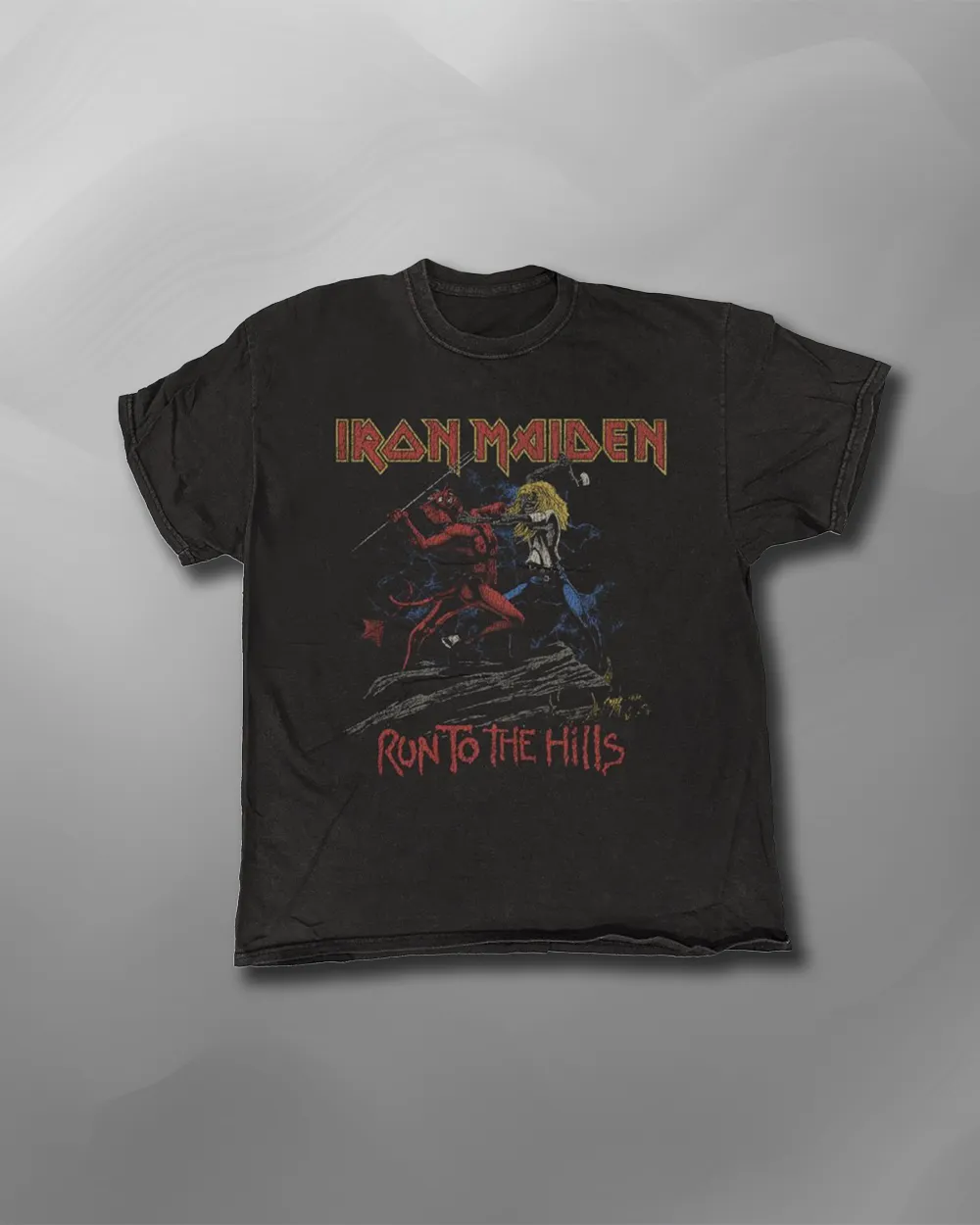 Iron Maiden - Run To Hills Vintage Wash T-Shirt