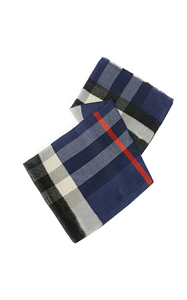 JC023212 Classic Plaid Cashmere Blended Scarf