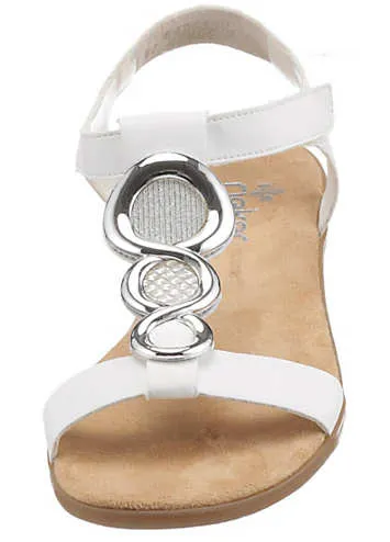 Jewel Embellished Flat Sandals by Rieker | Look Again