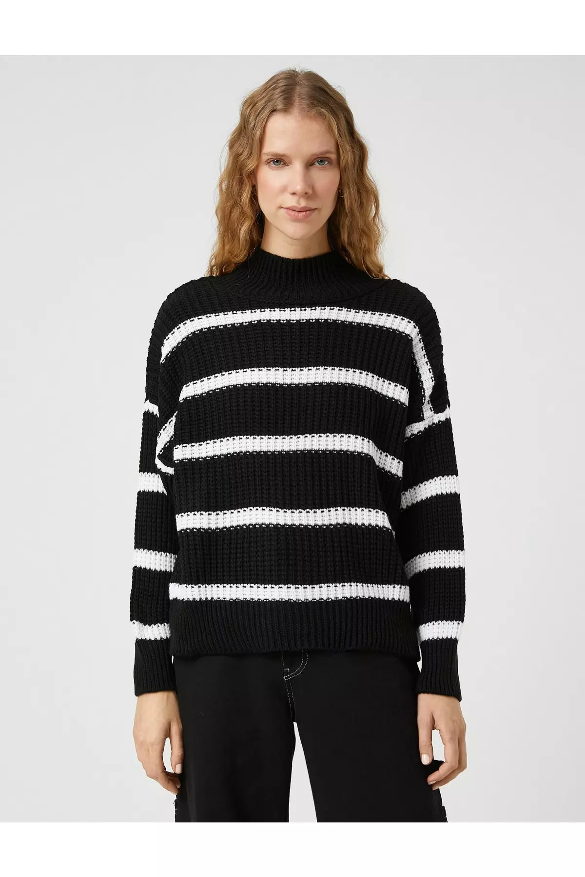 KOTON Oversized Turtleneck Sweater