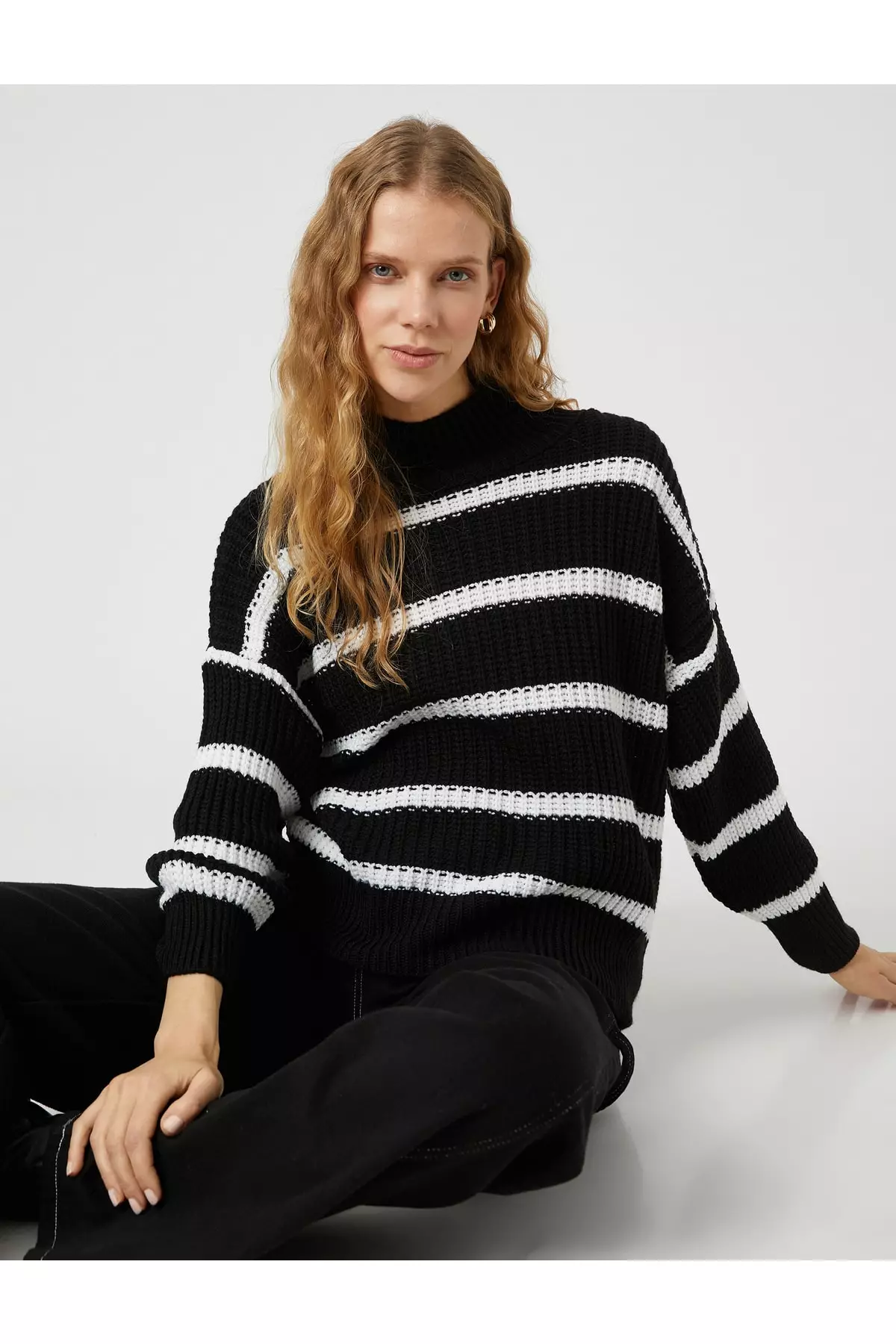 KOTON Oversized Turtleneck Sweater