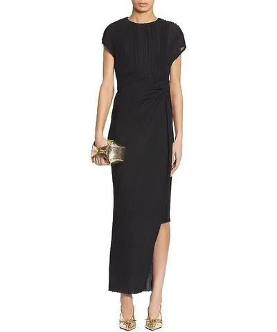 Lanvin Asymmetrical Pleated Dress