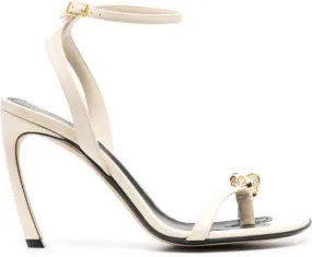 Lanvin Swing 105mm embellished leather sandals Neutrals