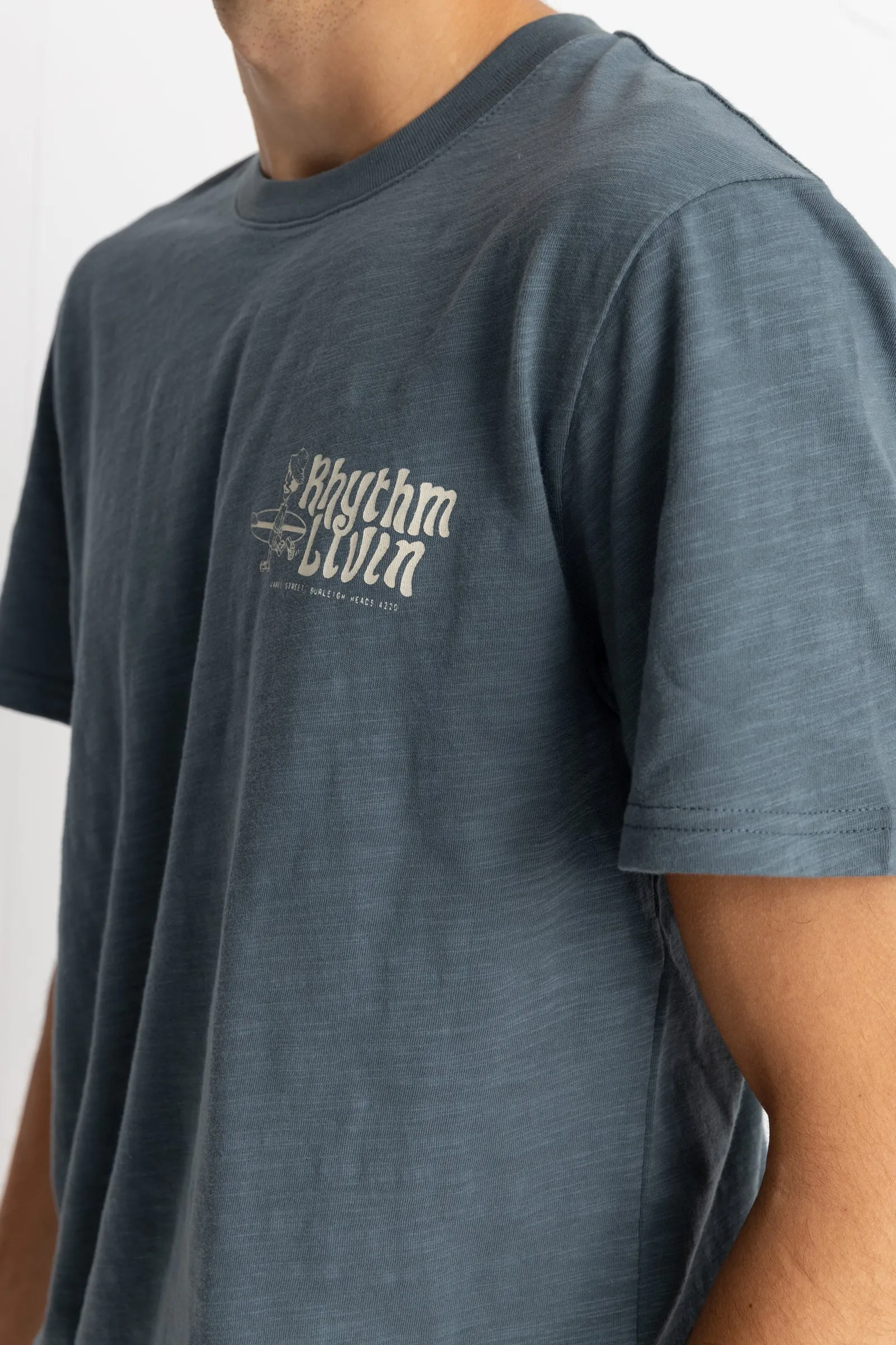 Livin Slub Ss T-Shirt Slate