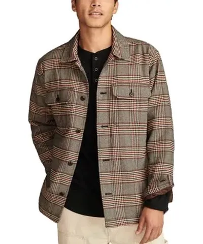 Lucky Brand Men's Plaid Shirt Jacket