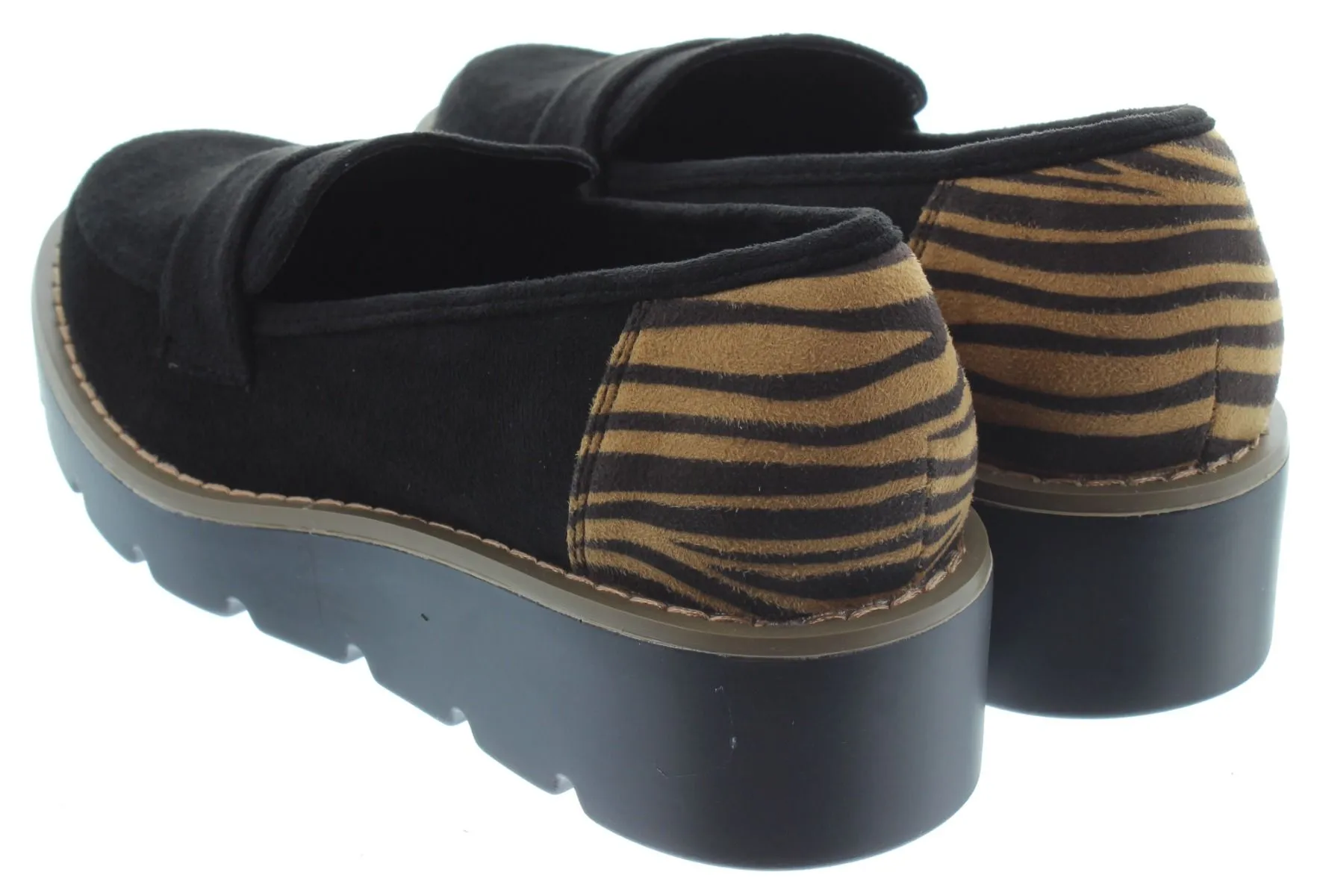 LUNAR Ladies FLC321 Sinclair Loafers In Black