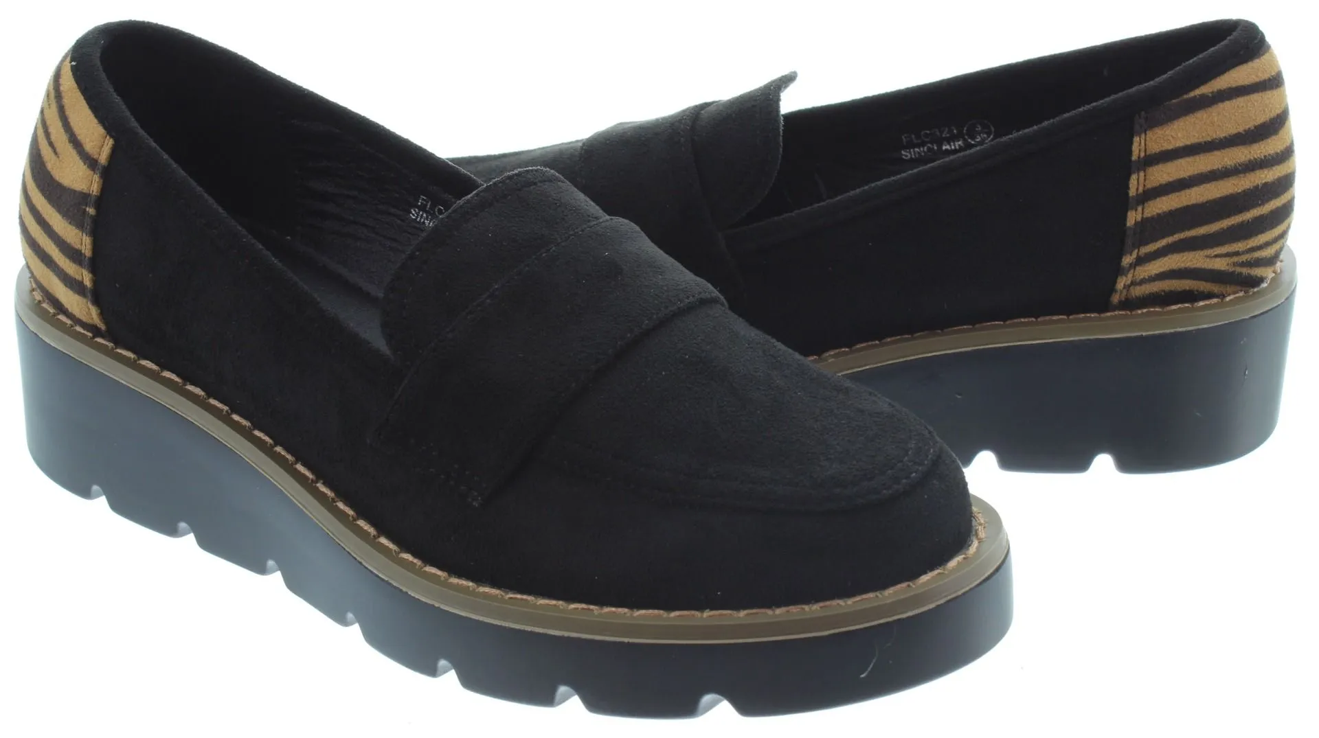 LUNAR Ladies FLC321 Sinclair Loafers In Black