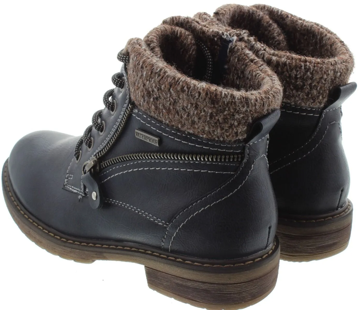 LUNAR Ladies GLB090 Benson Waterproof Boots In Navy