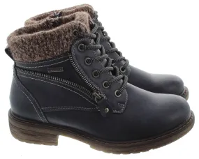 LUNAR Ladies GLB090 Benson Waterproof Boots In Navy