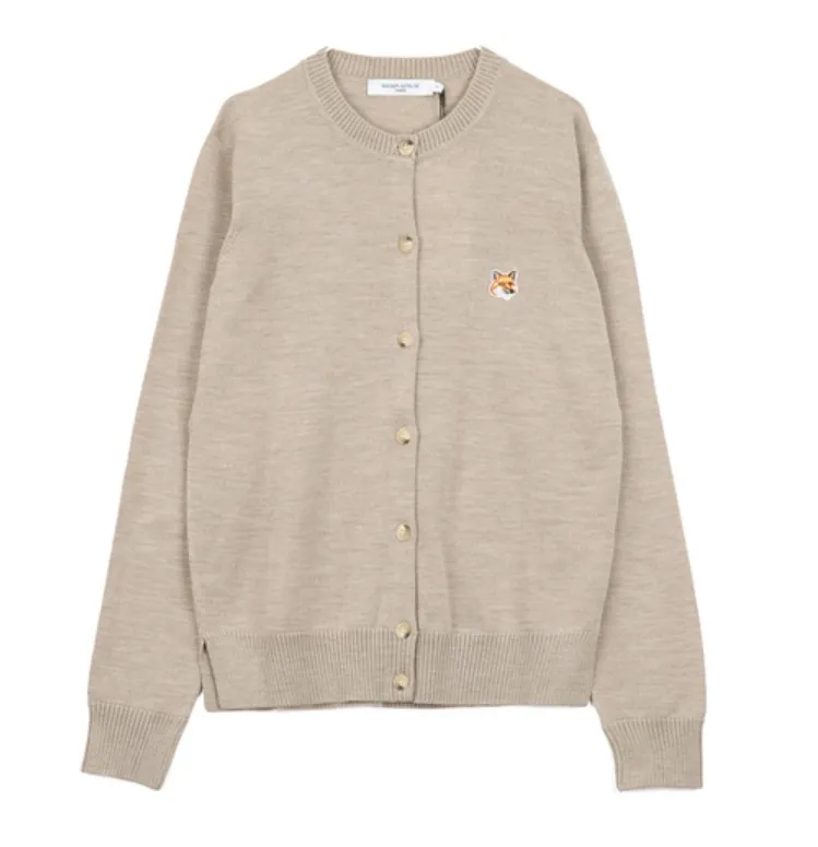 MAISON KITSUNE  |Street Style Logo Cardigans