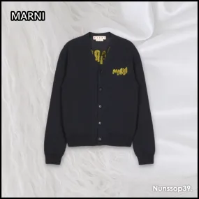 MARNI  |Street Style Plain Logo Designers Cardigans