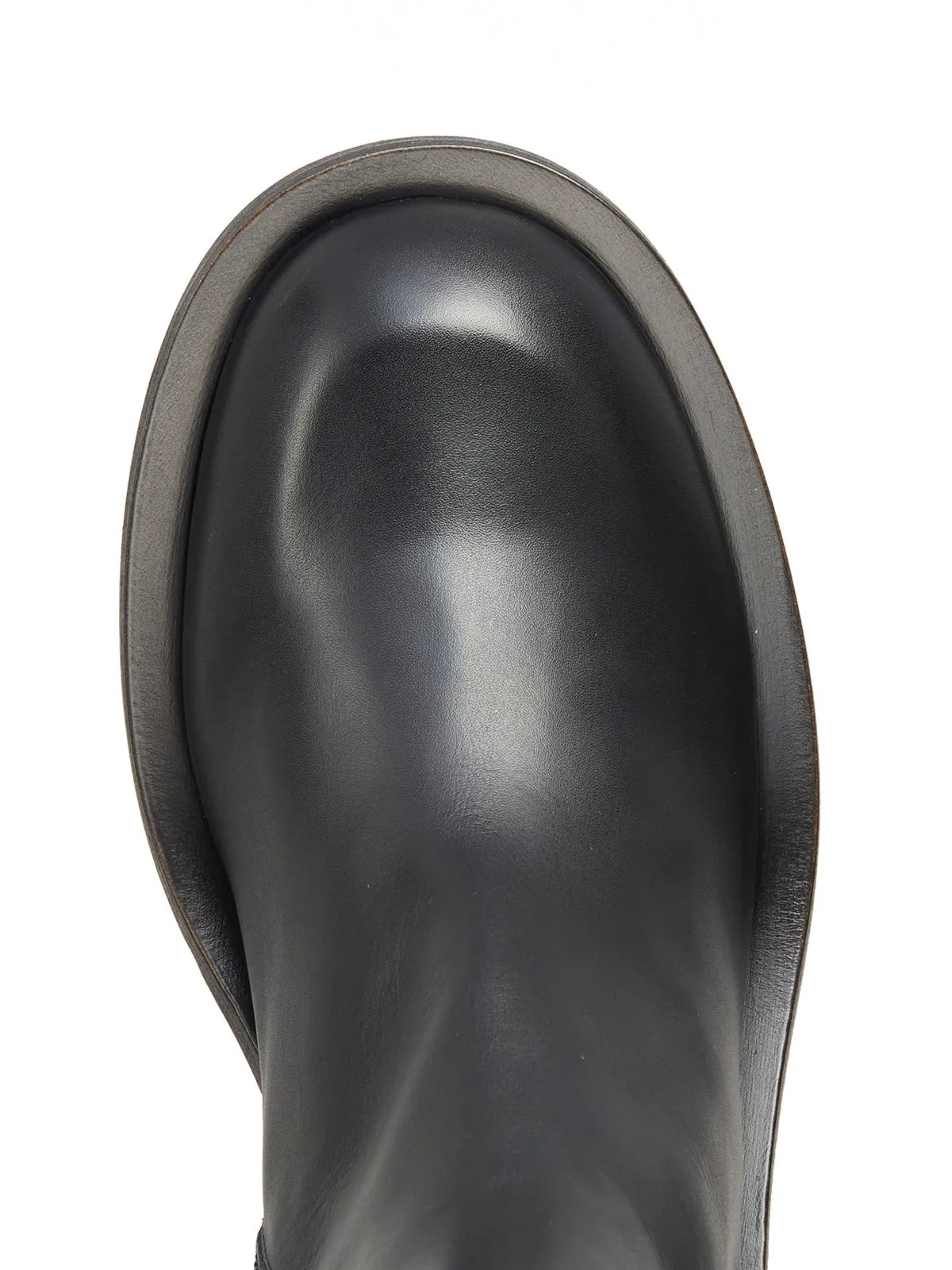 MARSELL Sleek and Stylish Black Leather Boots for Women